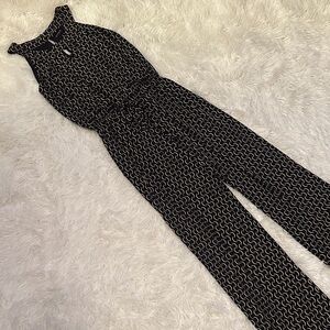 Enfocus Studio Black and White Patterned Jumpsuit
